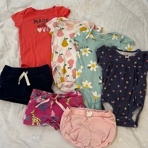 Summer Baby Girl Clothing Bundle, 6 Months